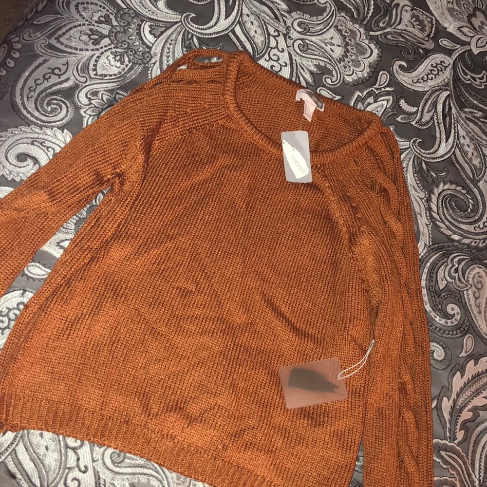 Burnt orange Forever21 sweater
